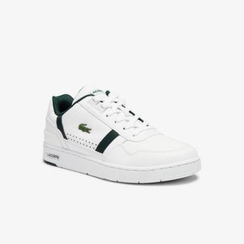 Lacoste T-Clip Leather and Synthetic Perforated Sneakers - Tenisky Dámské Bílé | CZ-elpVWw